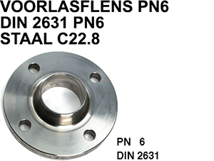 VFL168PN6 FLENS LAS DIN 2631 PN 6  í150/168.3 D265    8-GAT