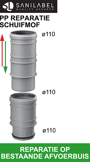 6685 SANILABEL REPARATIE      SCHUIFMOF í110x110 MM