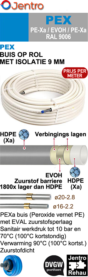 PX01123 JENTRO  BUIS PEX_ISOL.9  MM í20-2.8 ROL=50M 01123