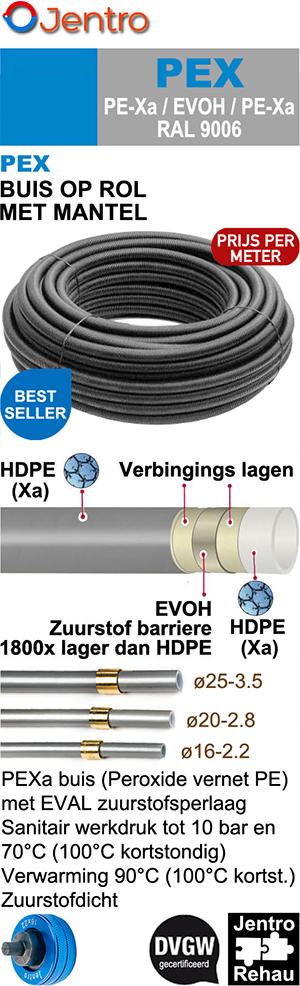 PX01110 JENTRO  BUIS PEX M.MANTL í16-2.2 ZW ROL=50M 01110