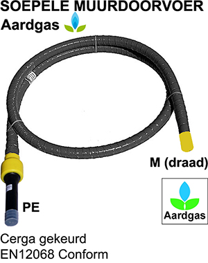 GTR100051 SANIL  MUURDOORVOER GAS_ í32xM4/4 L=6,3M *EN12068