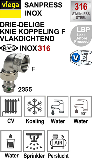 437305 VIEGA.SANPR KNIEKOPP.    í 18 x 1/2