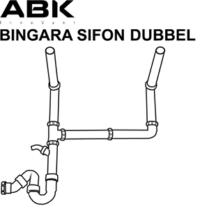 AB-DSIFON ABK SIFON AFV SPOELBAK_  DUBBEL   RUIMTEBESPAREND