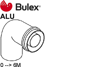 20199414 BULEX ALU í80-125 BOCHT  90ø MF          08510100