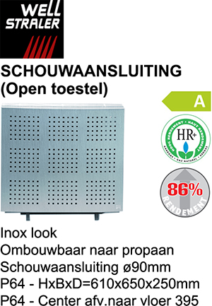 PERLE P64HR+ WELL STRALER OPEN GASCV PERLE P64HR+ 6.4kW _INOX