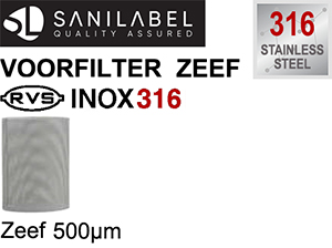 192CA100 VOORFILTER SCHUIN_ZEEF   INOX  4/4