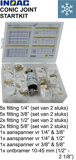 CIN-9000-000 AIRCO CONIC JOINT START  KIT BOX FITT.+ ACC.